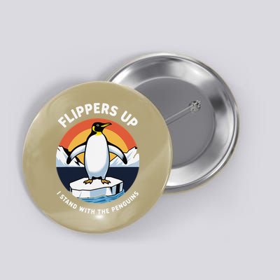 Resist Tariffs Flippers Up Penguin Funny Heard Island Button
