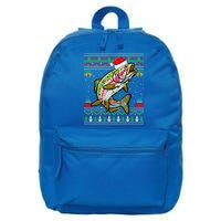 Rainbow Trout Fish Lover Santa Ugly Rainbow Trout Christmas Funny Gift 16 in Basic Backpack