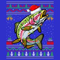 Rainbow Trout Fish Lover Santa Ugly Rainbow Trout Christmas Funny Gift 16 in Basic Backpack