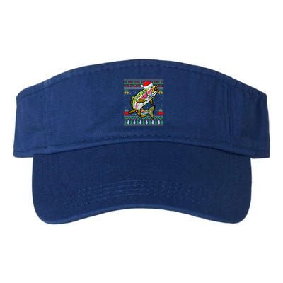Rainbow Trout Fish Lover Santa Ugly Rainbow Trout Christmas Funny Gift Visor