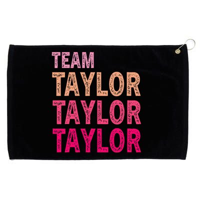 Retro T.AYLOR First Name Personalized Groovy Birthday Grommeted Golf Towel