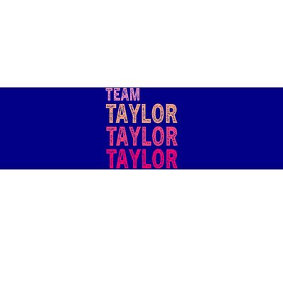 Retro T.AYLOR First Name Personalized Groovy Birthday Bumper Sticker