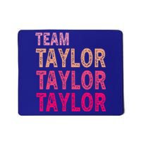 Retro T.AYLOR First Name Personalized Groovy Birthday Mousepad