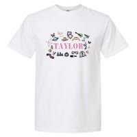 Retro Taylor First Name Personalized Groovy Birthday Garment-Dyed Heavyweight T-Shirt