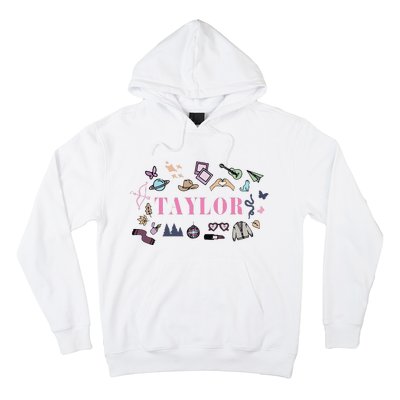 Retro Taylor First Name Personalized Groovy Birthday Hoodie