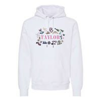 Retro Taylor First Name Personalized Groovy Birthday Premium Hoodie