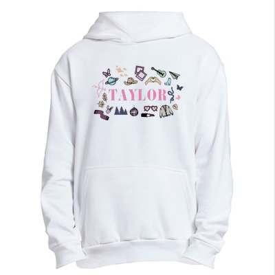 Retro Taylor First Name Personalized Groovy Birthday Urban Pullover Hoodie