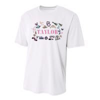 Retro Taylor First Name Personalized Groovy Birthday Performance Sprint T-Shirt