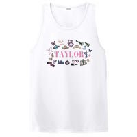 Retro Taylor First Name Personalized Groovy Birthday PosiCharge Competitor Tank