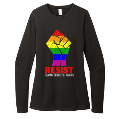 Raise The Fist Resist Pride Festival Lgbtq Rights Womens CVC Long Sleeve Shirt