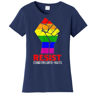 Raise The Fist Resist Pride Festival Lgbtq Rights Women's T-Shirt