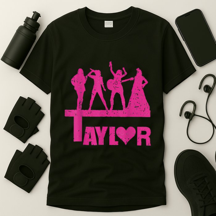 Retro Taylor First Name Personalized Groovy Birthday T-Shirt