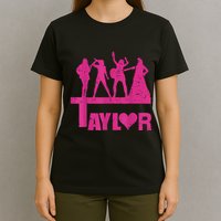 Retro Taylor First Name Personalized Groovy Birthday T-Shirt