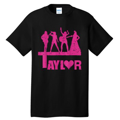 Retro Taylor First Name Personalized Groovy Birthday Tall T-Shirt