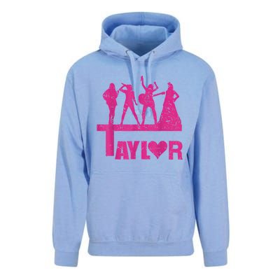 Retro Taylor First Name Personalized Groovy Birthday Unisex Surf Hoodie