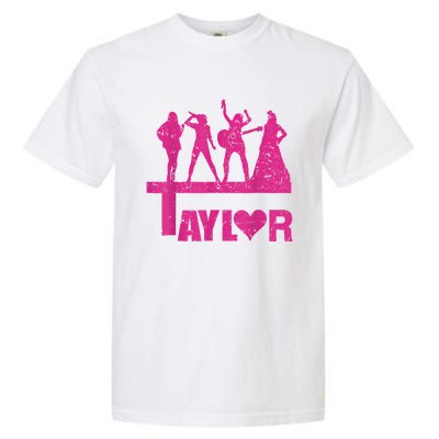 Retro Taylor First Name Personalized Groovy Birthday Garment-Dyed Heavyweight T-Shirt