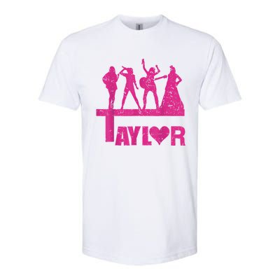 Retro Taylor First Name Personalized Groovy Birthday Softstyle CVC T-Shirt