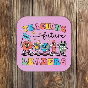 Retro Teaching Future Leaders Groovy Teacher Back To School Coaster