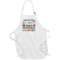 Retro Teaching Future Leaders Groovy Teacher Back To School Full-Length Apron With Pockets