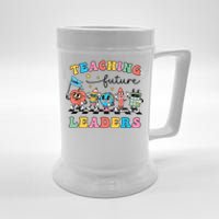 Retro Teaching Future Leaders Groovy Teacher Back To School Beer Stein