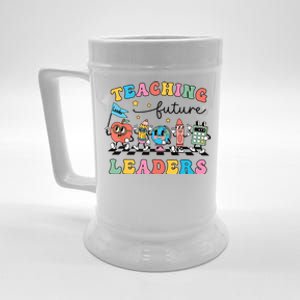 Retro Teaching Future Leaders Groovy Teacher Back To School Beer Stein