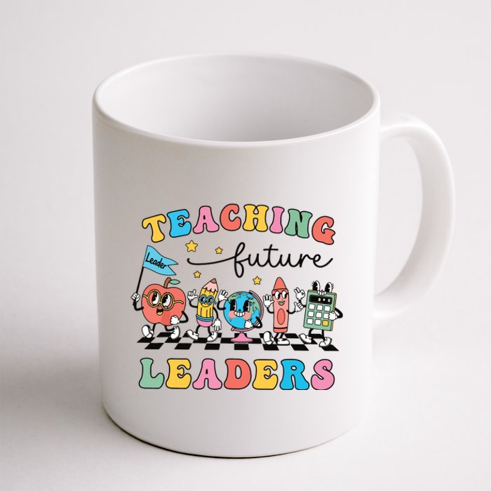 Retro Teaching Future Leaders Groovy Teacher Back To School Coffee Mug