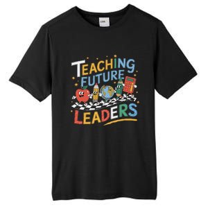 Retro Teaching Future Leaders Teacher 100 Days Of School Tall Fusion ChromaSoft Performance T-Shirt