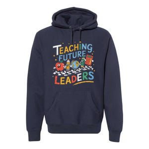 Retro Teaching Future Leaders Teacher 100 Days Of School Premium Hoodie