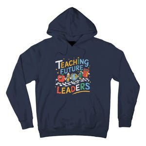 Retro Teaching Future Leaders Teacher 100 Days Of School Tall Hoodie