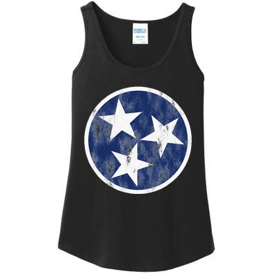 Retro Tennessee Flag Star Logo Volunr State Nashville TN Ladies Essential Tank