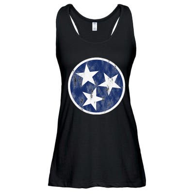 Retro Tennessee Flag Star Logo Volunr State Nashville TN Ladies Essential Flowy Tank