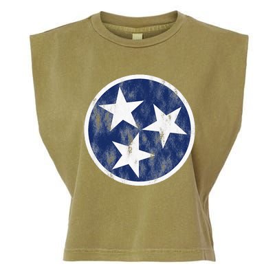 Retro Tennessee Flag Star Logo Volunr State Nashville TN Garment-Dyed Women's Muscle Tee