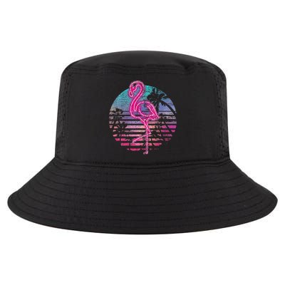 Retro Tropic Flamingo Cool Comfort Performance Bucket Hat