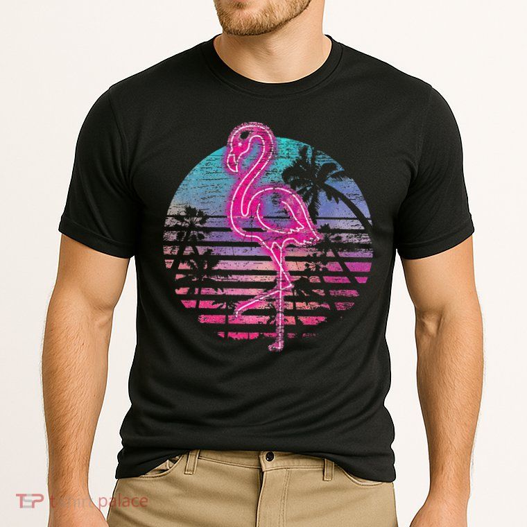 Retro Tropic Flamingo Performance Shirt