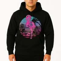 Retro Tropic Flamingo Hoodie