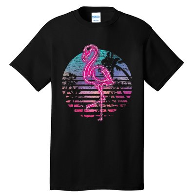 Retro Tropic Flamingo Tall T-Shirt