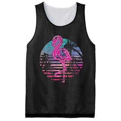 Retro Tropic Flamingo Mesh Reversible Basketball Jersey Tank