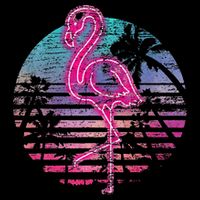 Retro Tropic Flamingo Youth Performance Sprint T-Shirt