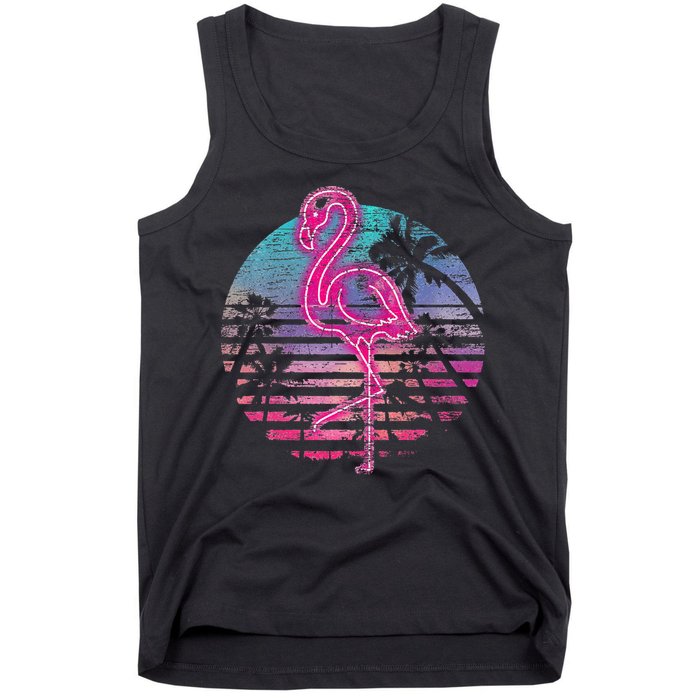 Retro Tropic Flamingo Tank Top