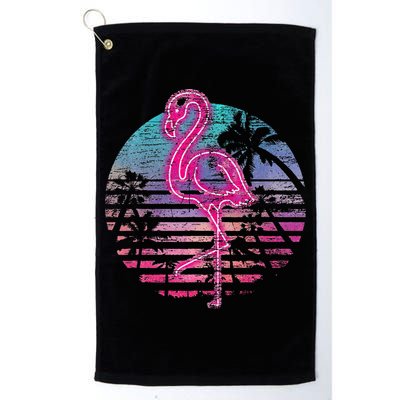 Retro Tropic Flamingo Golf Towel