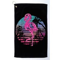 Retro Tropic Flamingo Golf Towel
