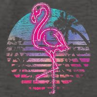 Retro Tropic Flamingo Vector Backpack