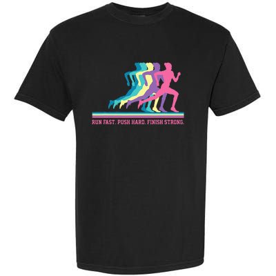 Running Track & Field Runner Motivational Training Garment-Dyed Heavyweight T-Shirt