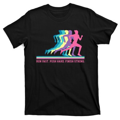 Running Track & Field Runner Motivational Training T-Shirt