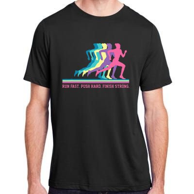 Running Track & Field Runner Motivational Training Adult ChromaSoft Performance T-Shirt