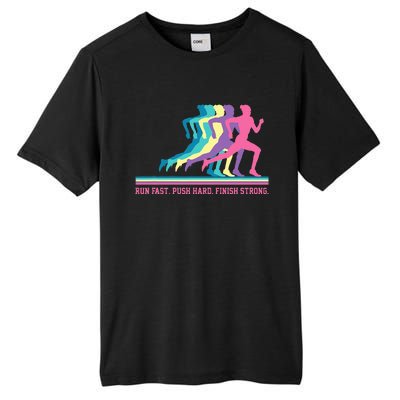 Running Track & Field Runner Motivational Training Tall Fusion ChromaSoft Performance T-Shirt