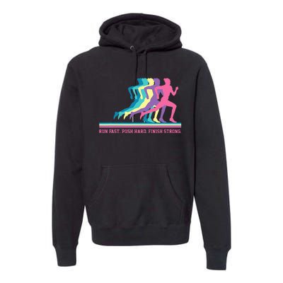 Running Track & Field Runner Motivational Training Premium Hoodie