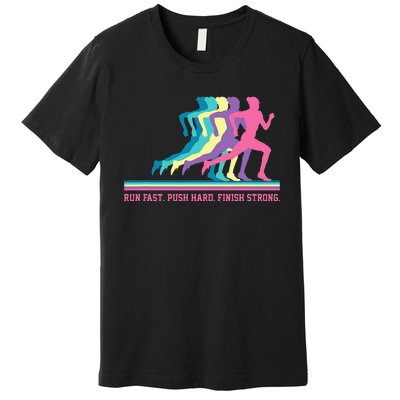 Running Track & Field Runner Motivational Training Premium T-Shirt