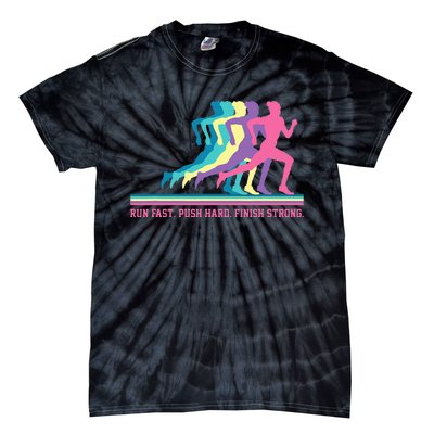 Running Track & Field Runner Motivational Training Tie-Dye T-Shirt