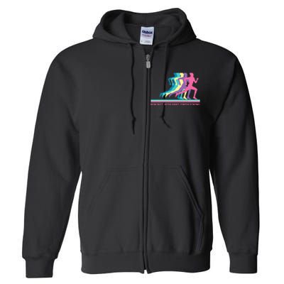 Running Track & Field Runner Motivational Training Full Zip Hoodie